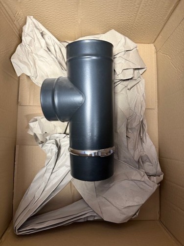 Black stove enamel flue - 5",