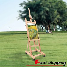 Studio Artist Easel Heavy-Duty H-Frame Beech Wood Painting Art Easel Wood Color