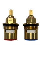 3/4" Bath Tap DISC022 Ceramic Disc Tap Cartridge Valves 24 Teeth x 7.6mm PAIR