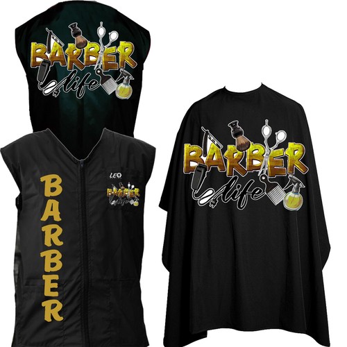 Custom barber vest - barber, uniform