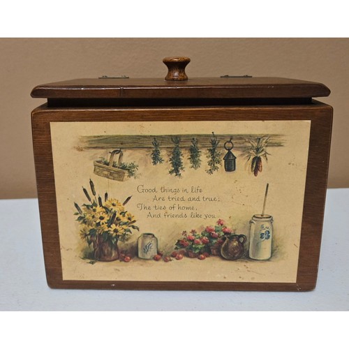 Vintage wooden recipe - recipe, full