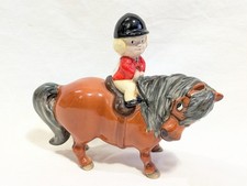 Vintage Norman Thelwell John Beswick Comical Angel On Horseback c 1981   Damaged
