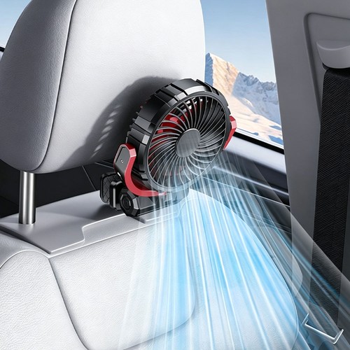 Foldable car cooling clamp - cooling, fan