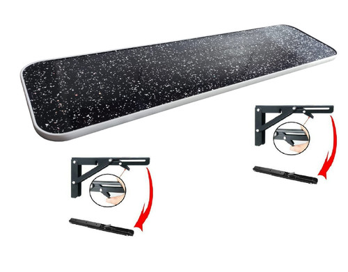 Long black sparkle folding - black,