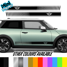 MINI COOPER S MINI ONE SIDE SKIRT STRIPES VINYL DECALS STICKERS RACING SPORT KIT