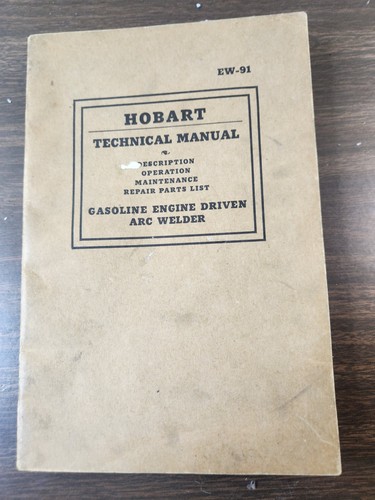Hobart technical manual - manual, ew-91