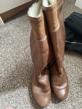 Reiker Women’s Ladies Brown Tan Long Fur Lined Boots