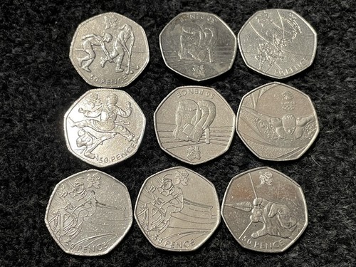 Olympic 50p pence mixed - 50,