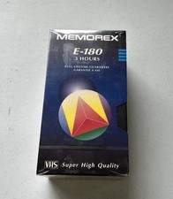 PACK OF 3 MEMOREX VHS 3 HOUR BLANK VIDEO TAPE SAN8