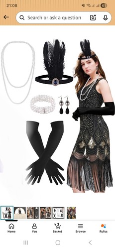 1920s dress sequin fringed - sequin,