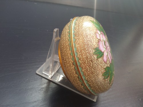 Chinese cloisonne with flowers - with,
