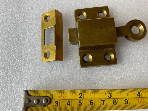 Antique brass latch door - brass,