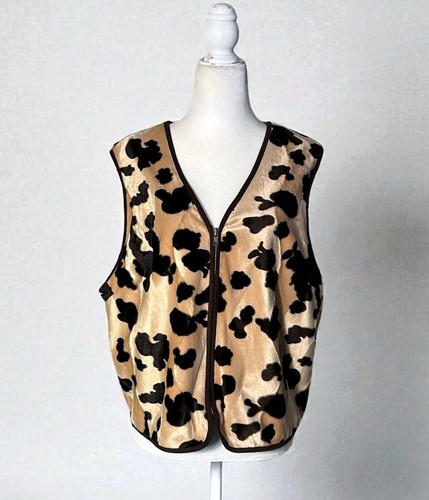 Vintage cow print faux - cow,