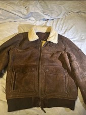 Timberland Brown Lamb/Sheep Shearling Leather Jacket Size Xl Retail £1000