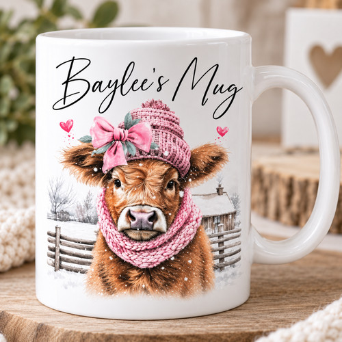 Personalised highland cow mug - highland,