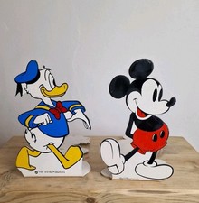 Micky Mouse And Donald Duck Pvc Plastic Vintage Book Ends