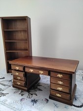 Dollshouse Kneehole Desk & Tall Book Shelf Study/ Office Furniture