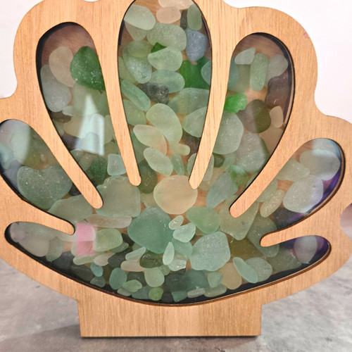 Sea glass shell - sea, shell-shaped
