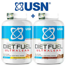 2  X USN Diet Fuel Ultralean Protein 2Kg Hi Protein Lean Meal Replacement Shake 