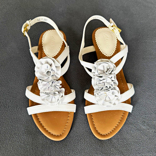 Clarks women white strappy - clarks, women’s