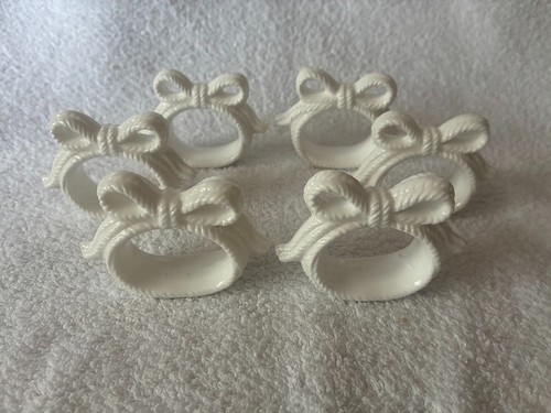 Vintage white bone china bow - vintage,