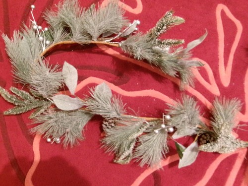 Christmas garland snowy white - christmas,