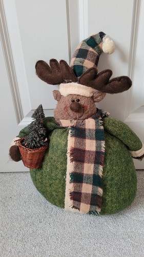Christmas moose doorstop - christmas,