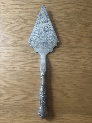 Vintage cake pie - silver, plated