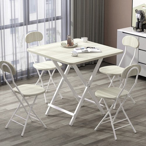 Beige foldable dining - beige, table