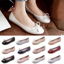 Women Pumps Flats Ladies Bow