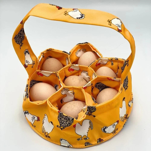 Fabric egg collecting - egg, basket