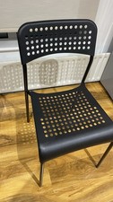 IKEA Adde Black Plastic Chairs 