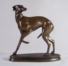 Bronze Sculpture Whippet Dog