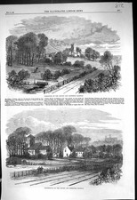 Original Old Antique Print