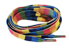 1x Pair Unisex Flat Rainbow