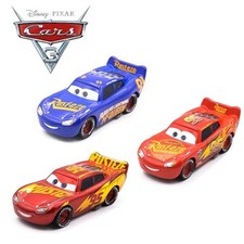 Lot Of 3 Disney Pixar Cars NO.95 Lightning McQueen 1:55 Diecast Toys Car New