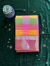 Pink gold silk saree - gold,