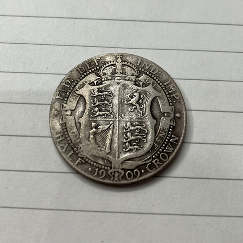 1909 half crown edward vii - crown,