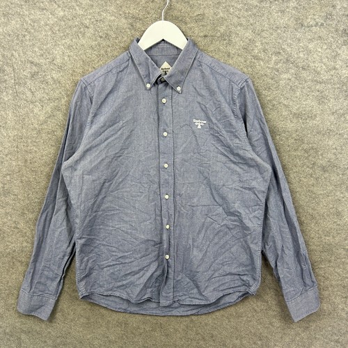 Barbour shirt mens medium blue - shirt,