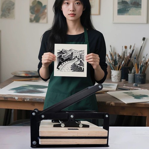 38x38cm flat press - 38x38cm, woodblock
