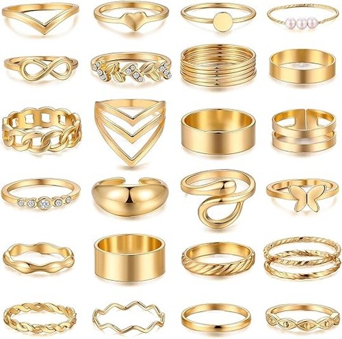 Pcs gold knuckle rings - pcs,