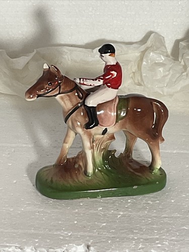 Vintage staffordshire jockey - vintage,