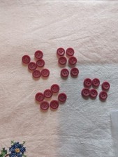 Charming Small Red Vintage Buttons Pack 24