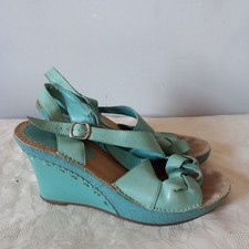 Women's Shoes Sandals Hush Puppies Aqua Blue Heels  UK Size 8 EU 42