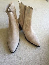 Gabor Beige Suede Ankle Boot -