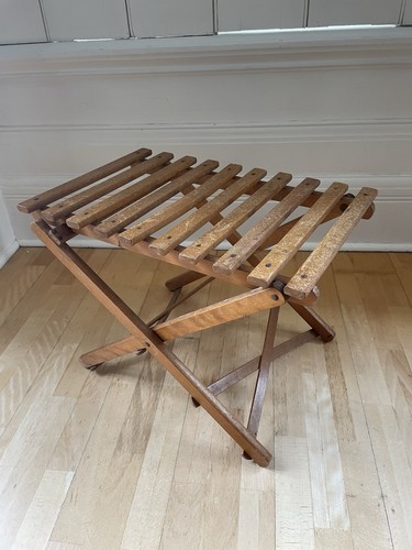 Vintage wooden folding luggage - vintage,