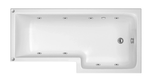 Shape whirlpool shower - l-shape,