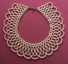 Detachable Faux Pearl False Collar/Choker For Jumpers, Dresses, Etc