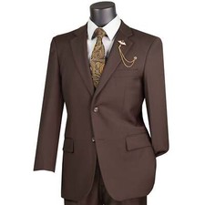 VINCI Men's Brown 2-Button