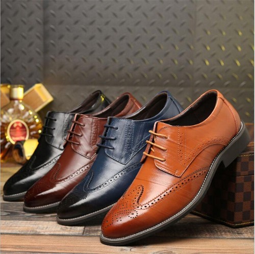 Mens leather brogues smart - mens,